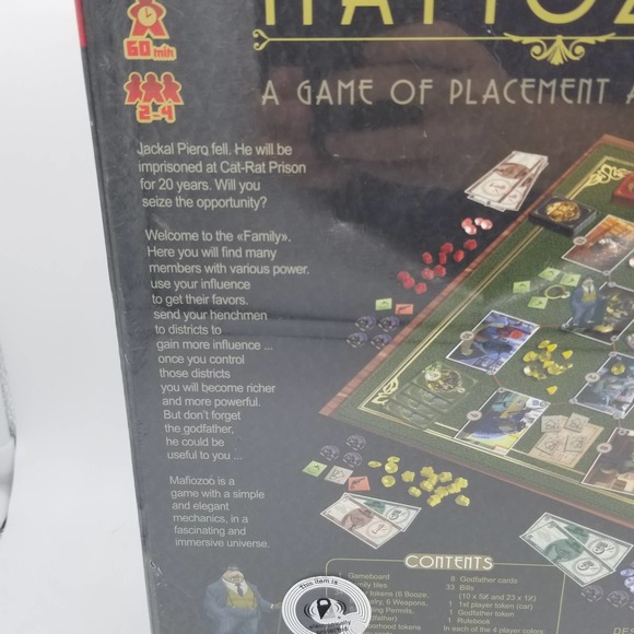 New MAFIOZOO Board Game of Placement & Influence Super Meeple Mafia Gangster - Picture 7 of 8